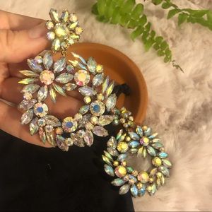 J. Crew Cluster Crystal Statement Earrings